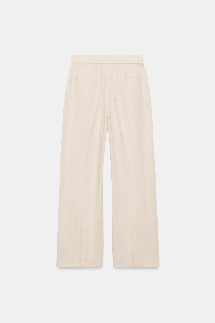 PANTALON DROIT AVEC LIN