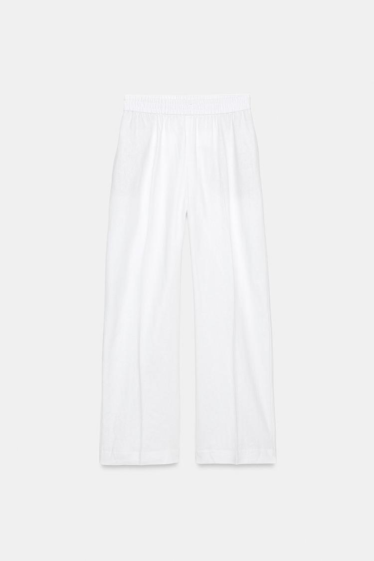 PANTALON DROIT AVEC LIN