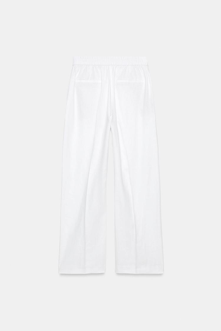 PANTALON DROIT AVEC LIN