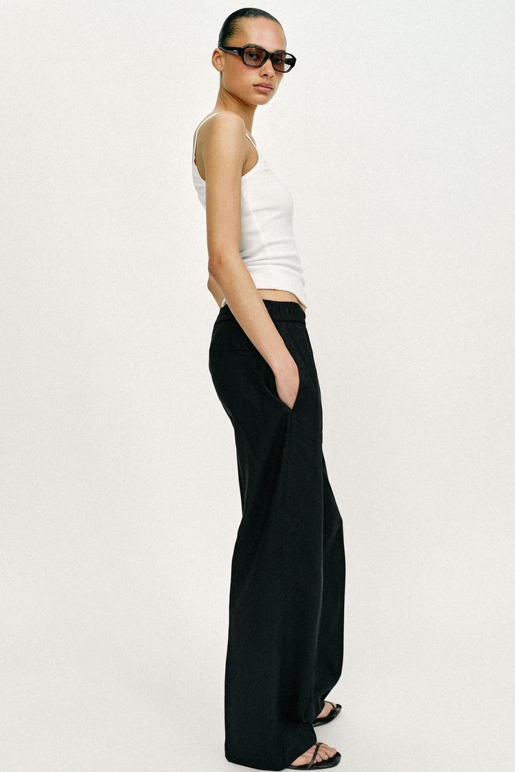 PANTALON DROIT AVEC LIN