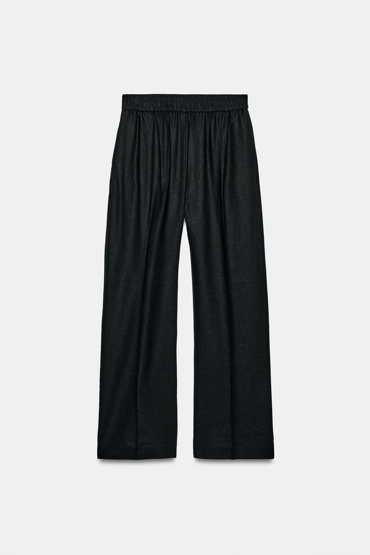 PANTALON DROIT AVEC LIN