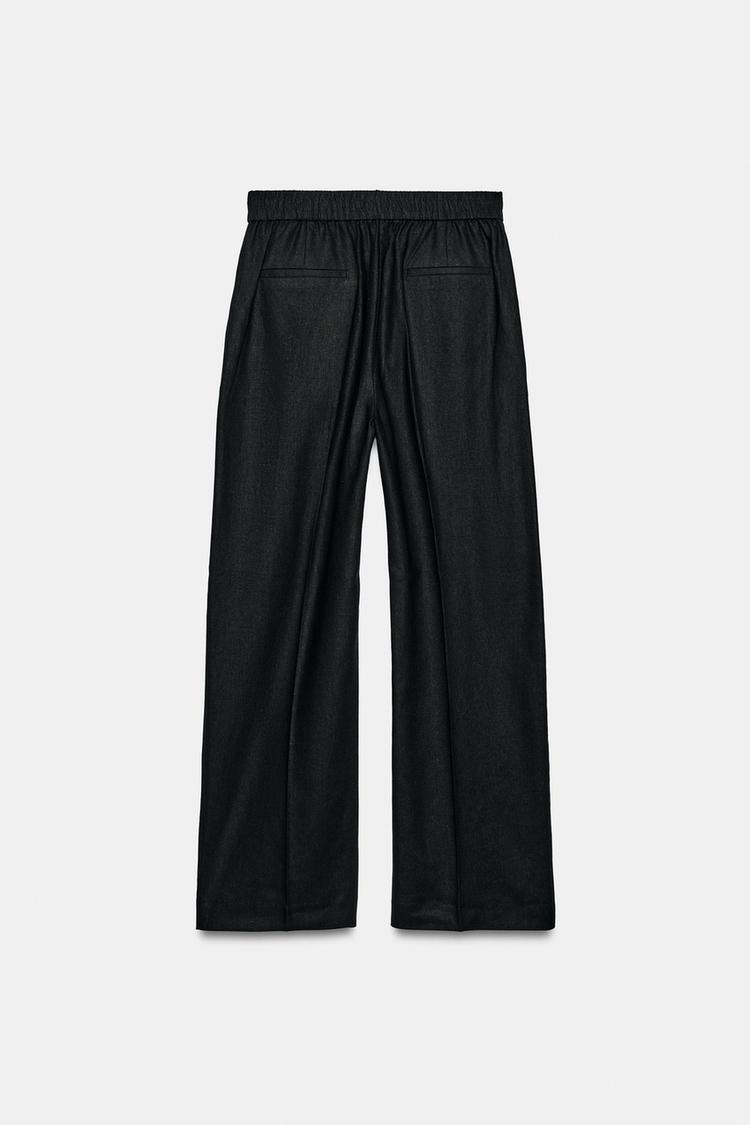 PANTALON DROIT AVEC LIN