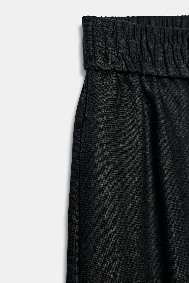 PANTALON DROIT AVEC LIN