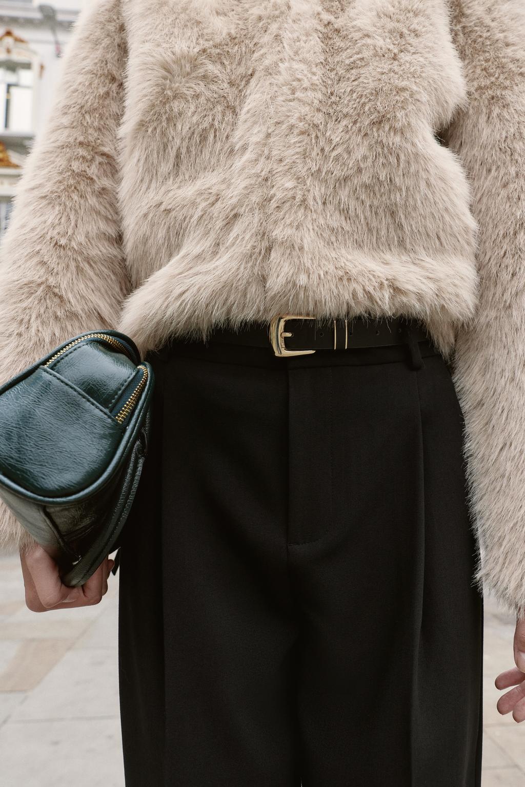 PANTALON À PINCES SANS CEINTURE