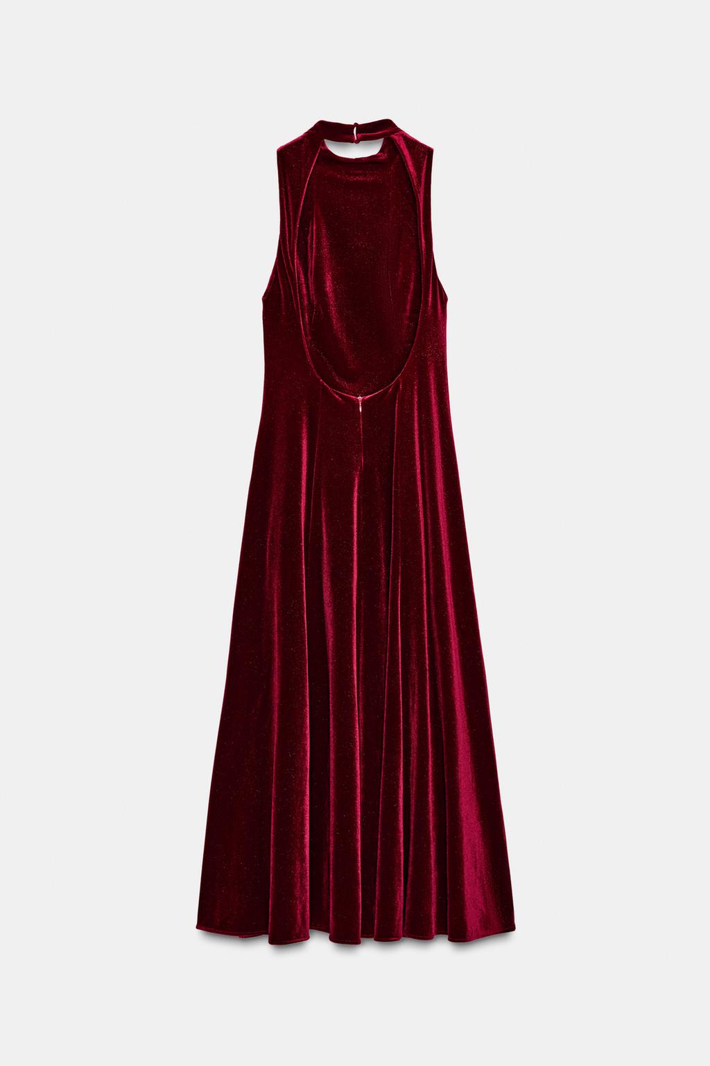 ROBE MI-LONGUE EN VELOURS