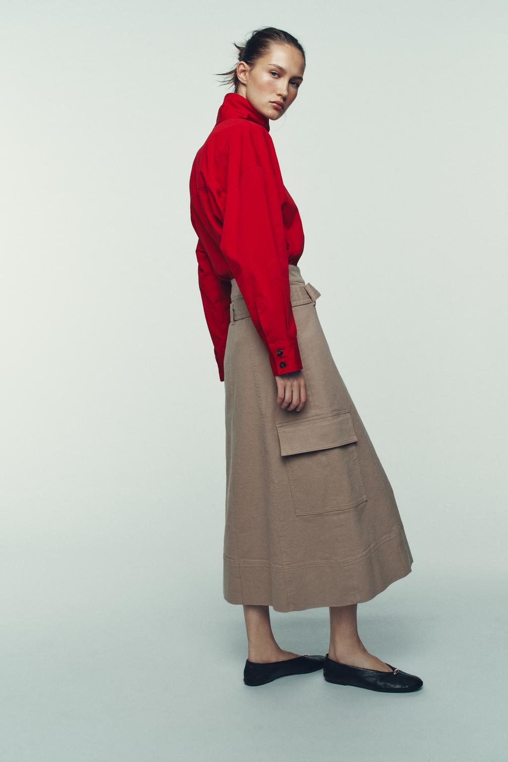 CHEMISE CACHE-CŒUR À COL MONTANT