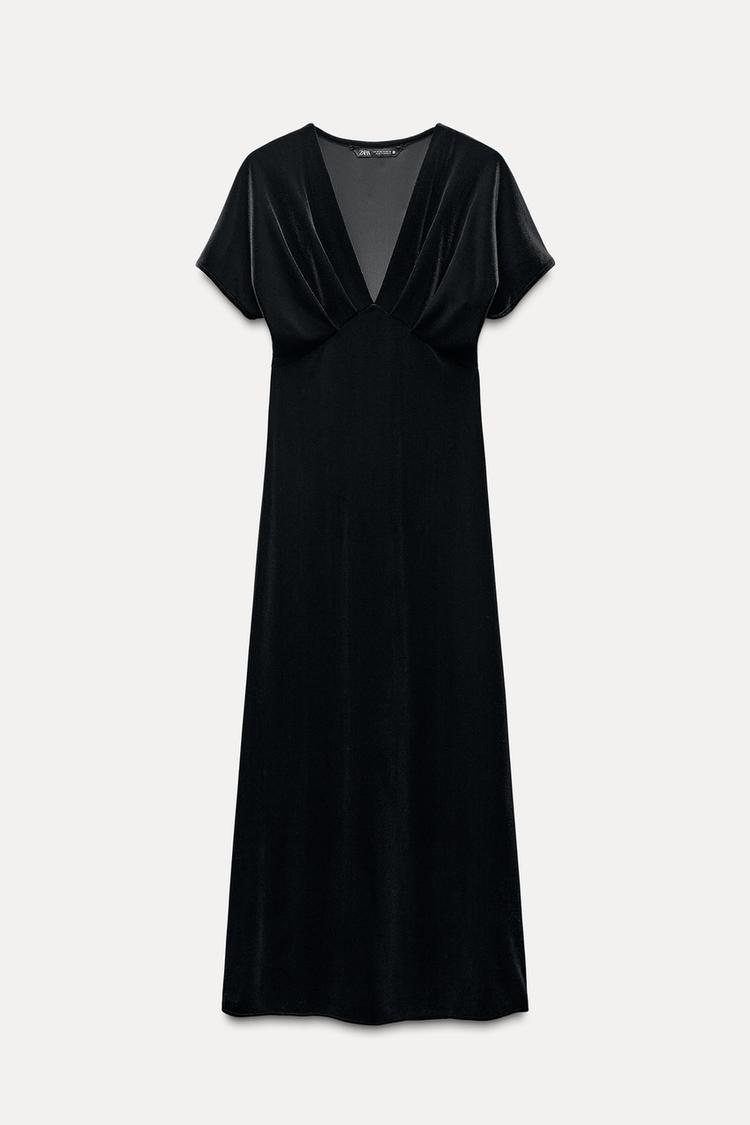 ROBE MI-LONGUE EN VELOURS