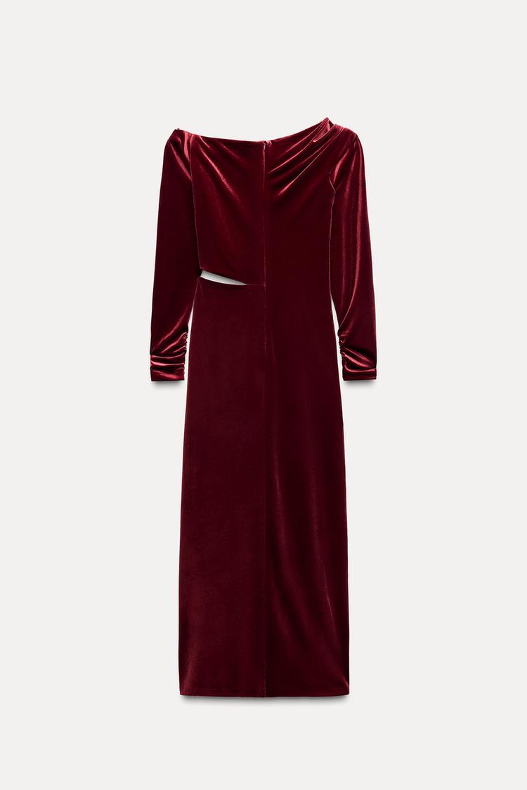 ROBE MI-LONGUE EN VELOURS