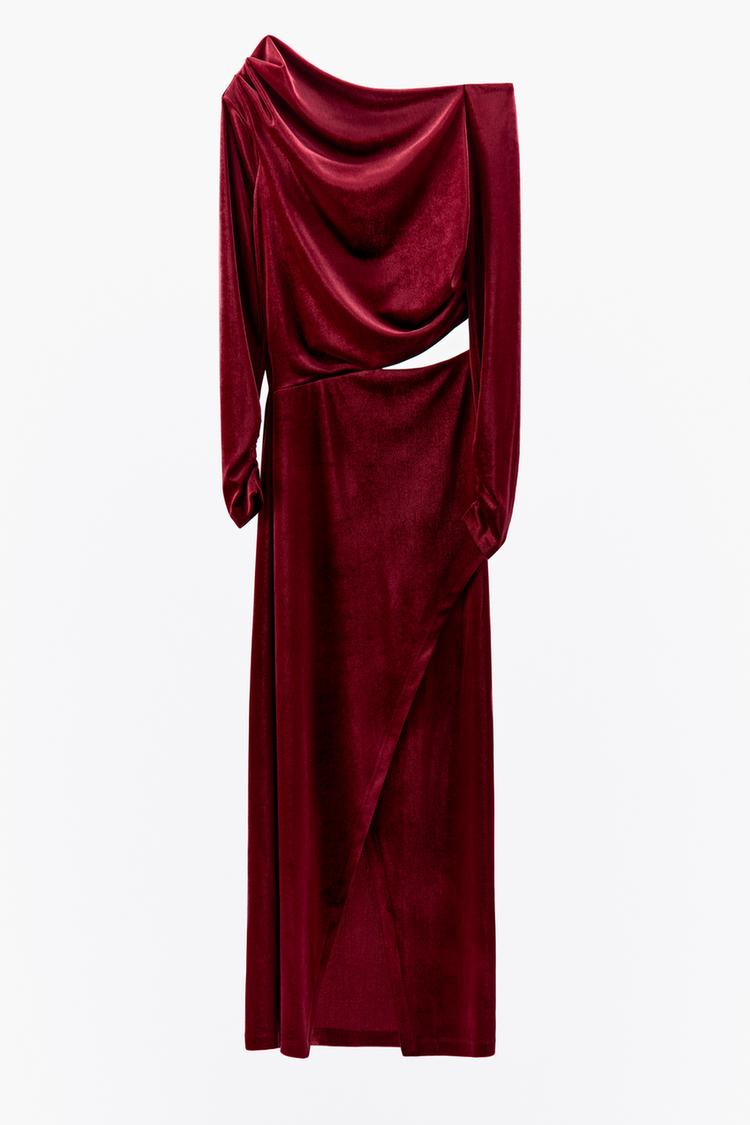 ROBE MI-LONGUE EN VELOURS