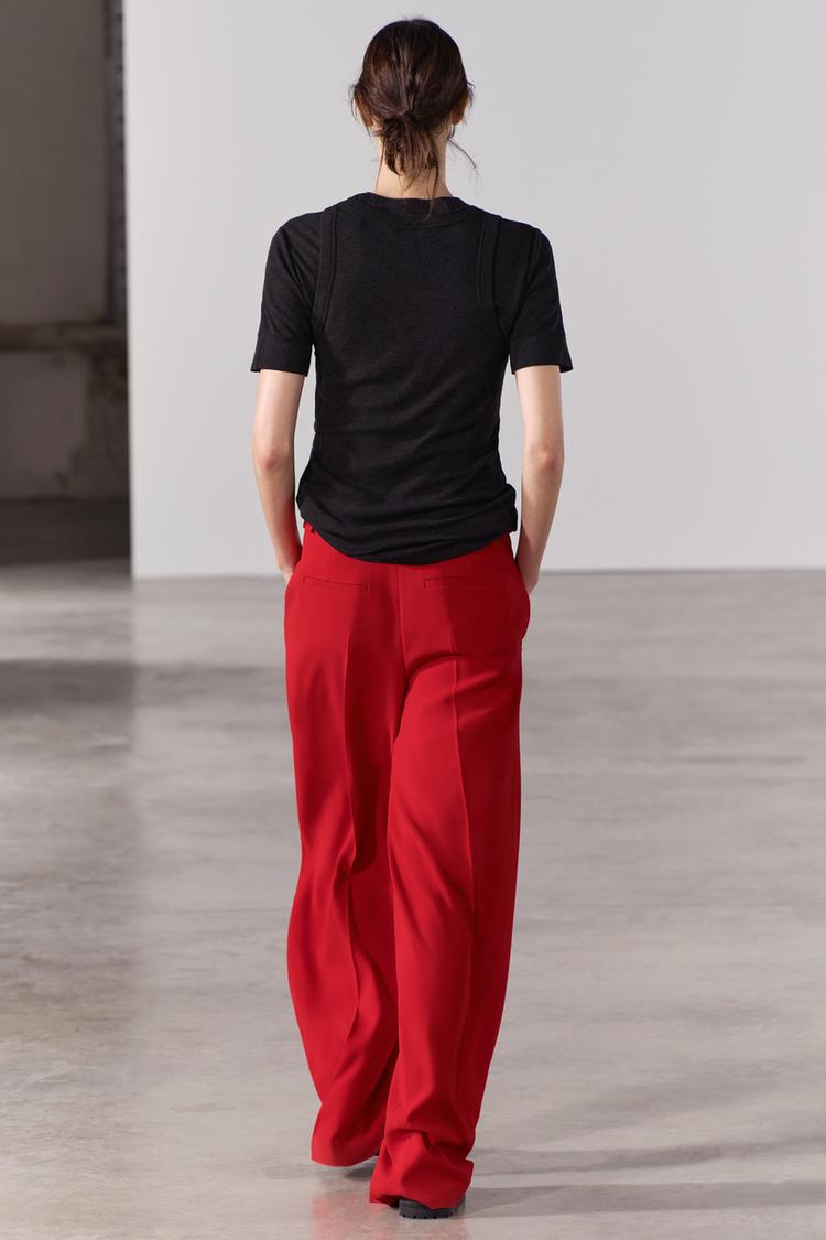 ZW COLLECTION DARTED MASCULINE TROUSERS WITH BELT LOOPS