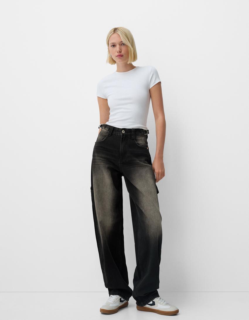 ADJUSTABLE BALLOON FIT CARPENTER JEANS BERSHKA