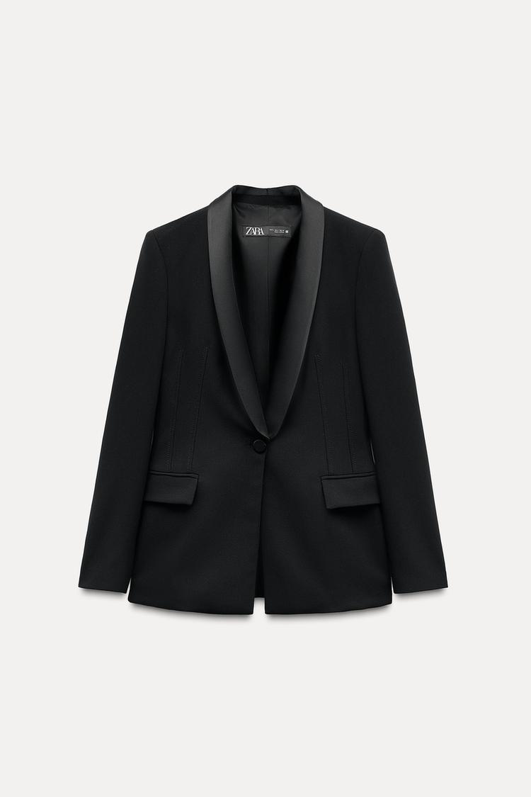 BLAZER DE SMOKING À REVERS SATINÉ