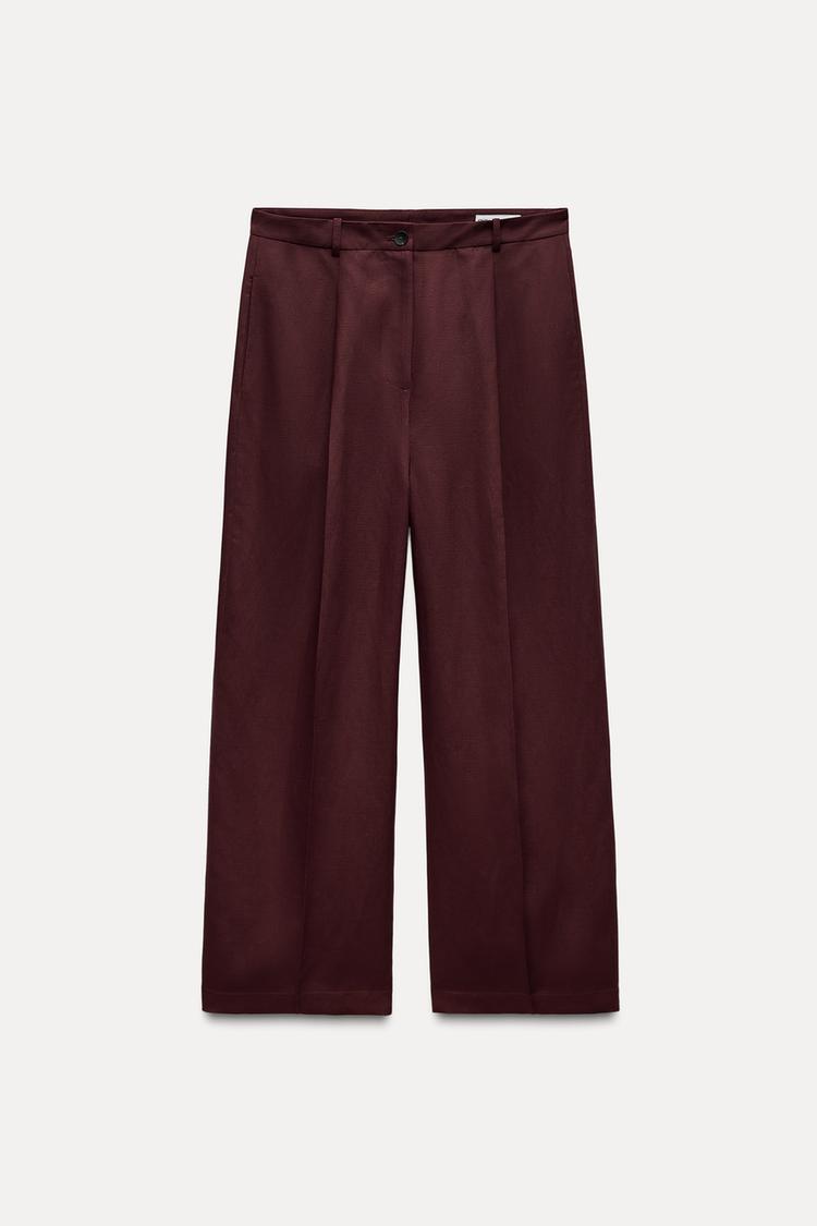 ZW COLLECTION DARTED ANKLE-GRAZER TROUSERS