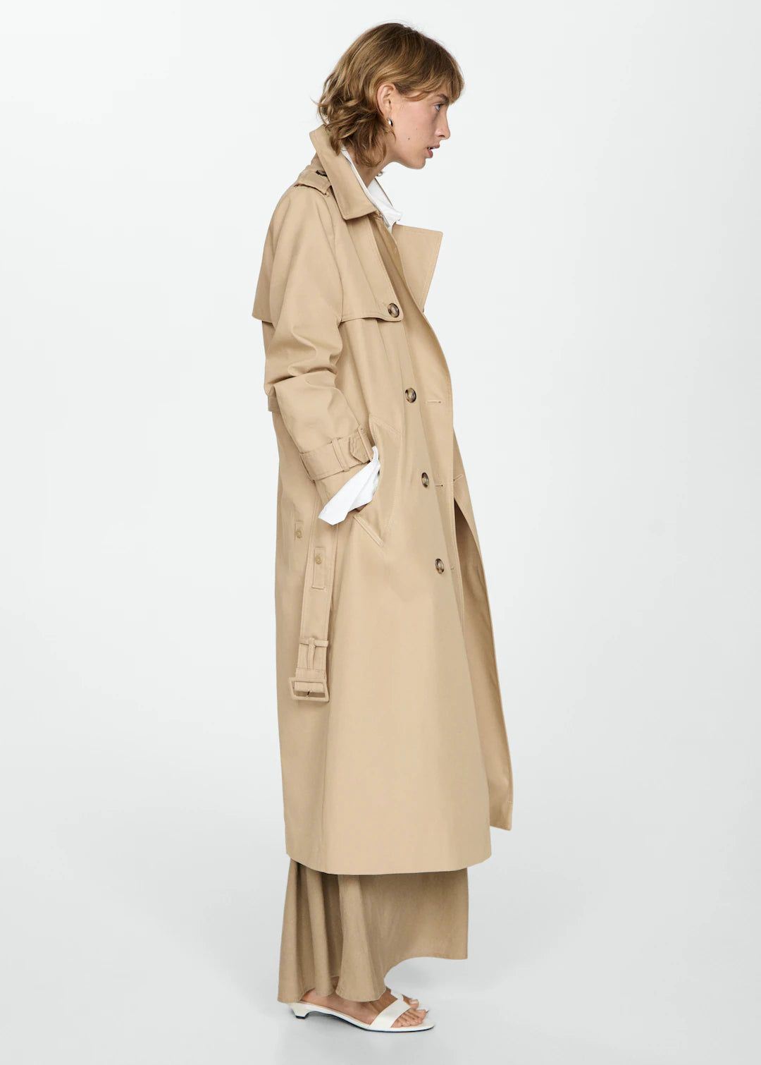 MANGO TRENCH COTON DOUBLE BOUTONNAGE