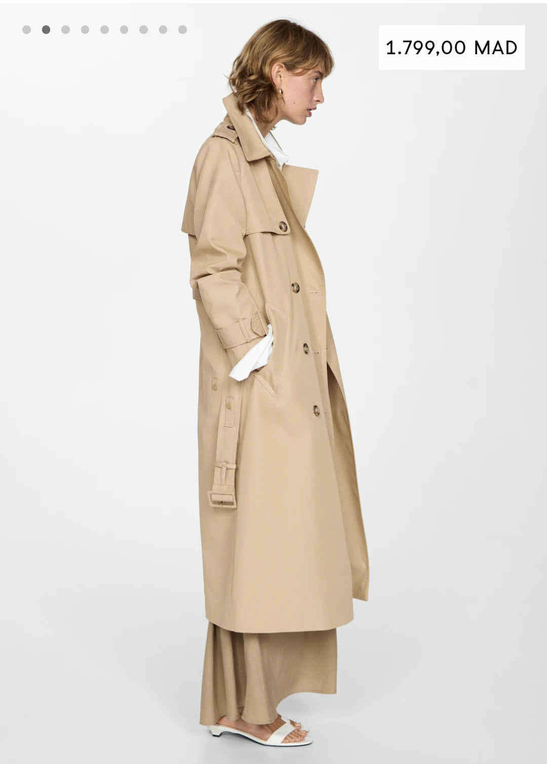 MANGO TRENCH COTON DOUBLE BOUTONNAGE