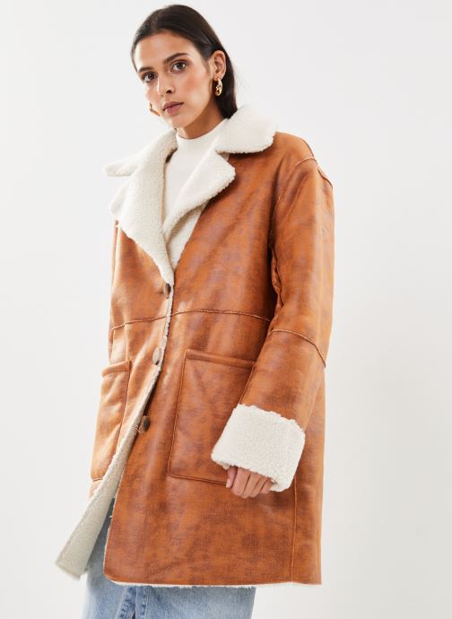 VILA WENDBARER - SHORT COAT -CARAMEL