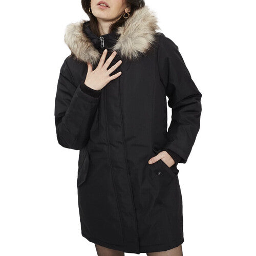 ONLY FEM WOV - PARKA - BLACK DÉTAIL NATURE FUR