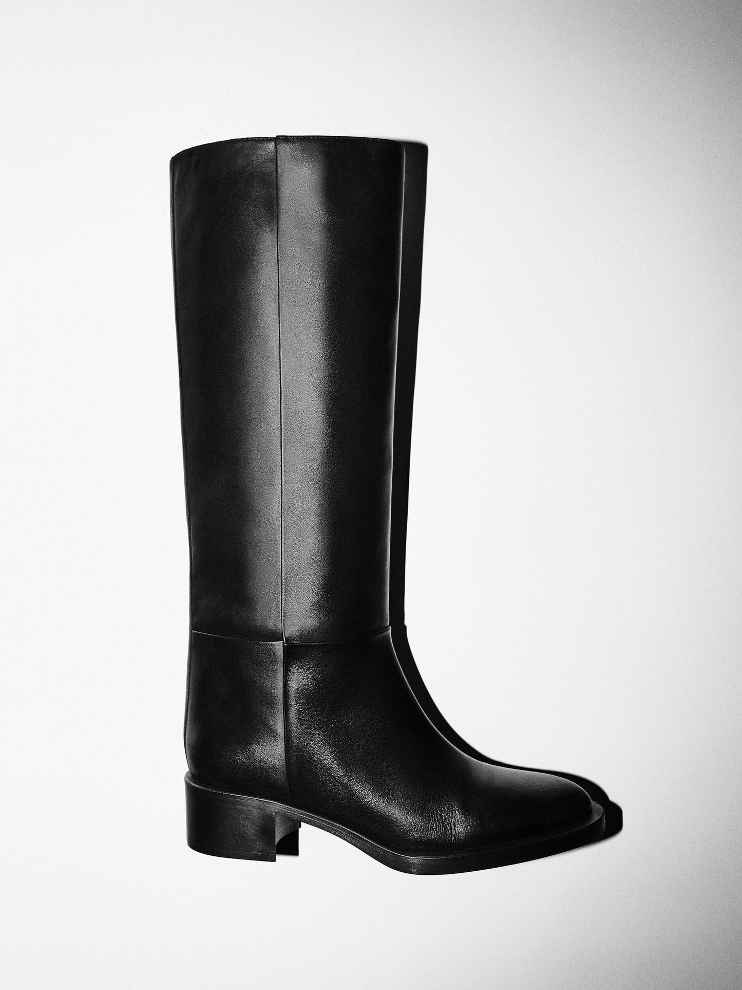 Bottes Hautes En Cuir Zara