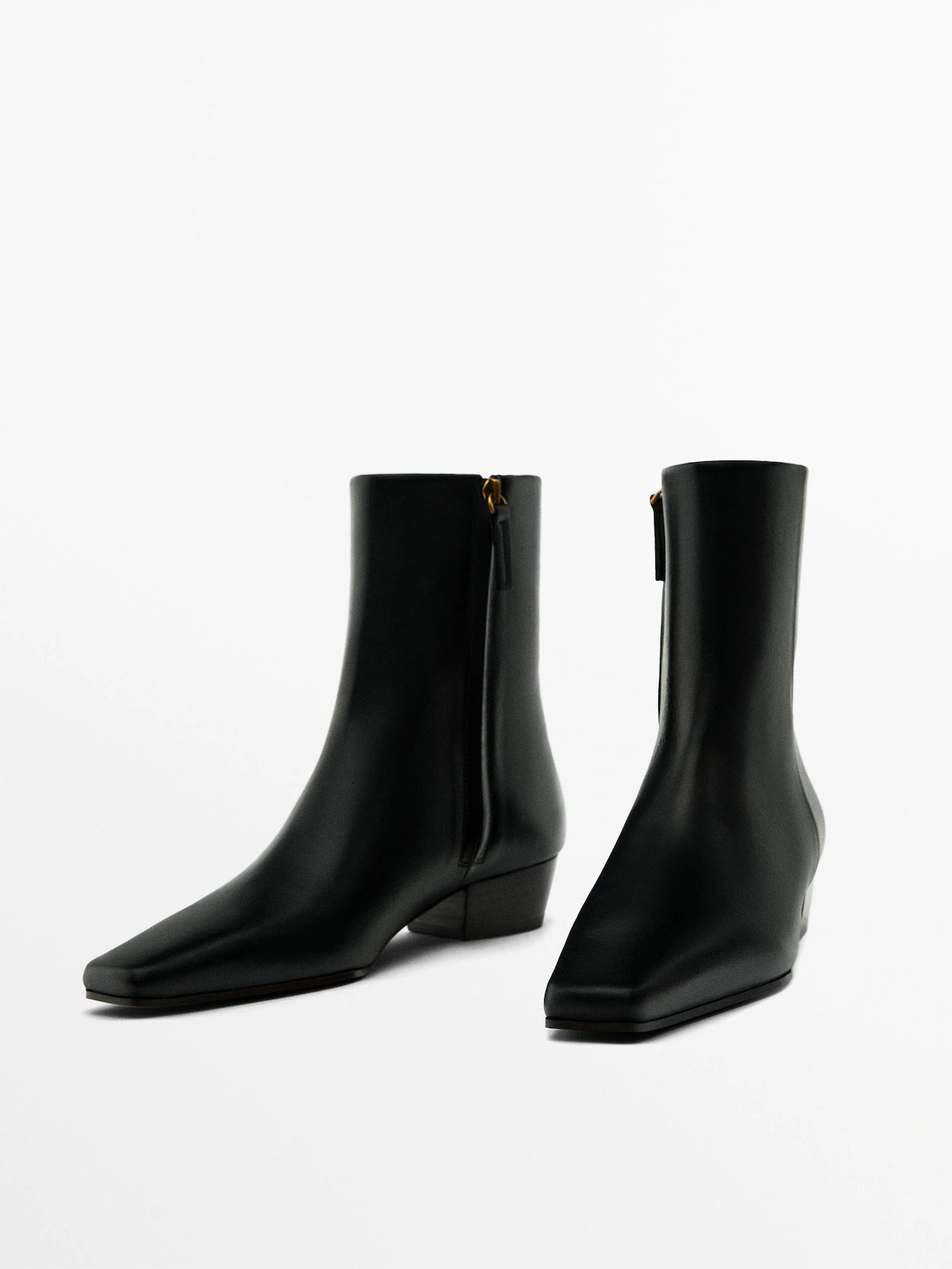 BOTTINES À TALON CONTRASTANTES MASSIMO DUTTI