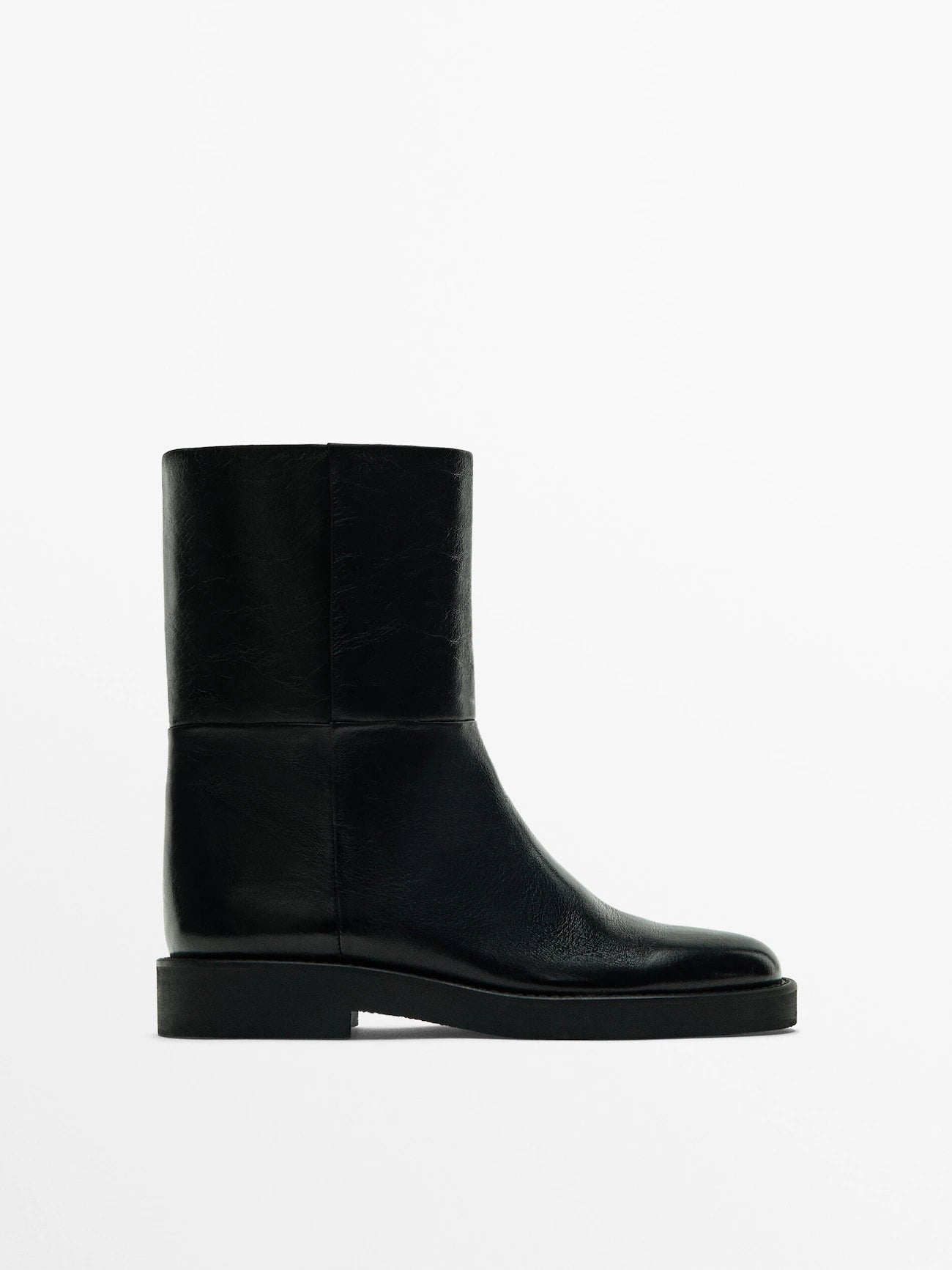 MASSIMO DUTTI BOTTINES EN CUIR DE VACHETTE