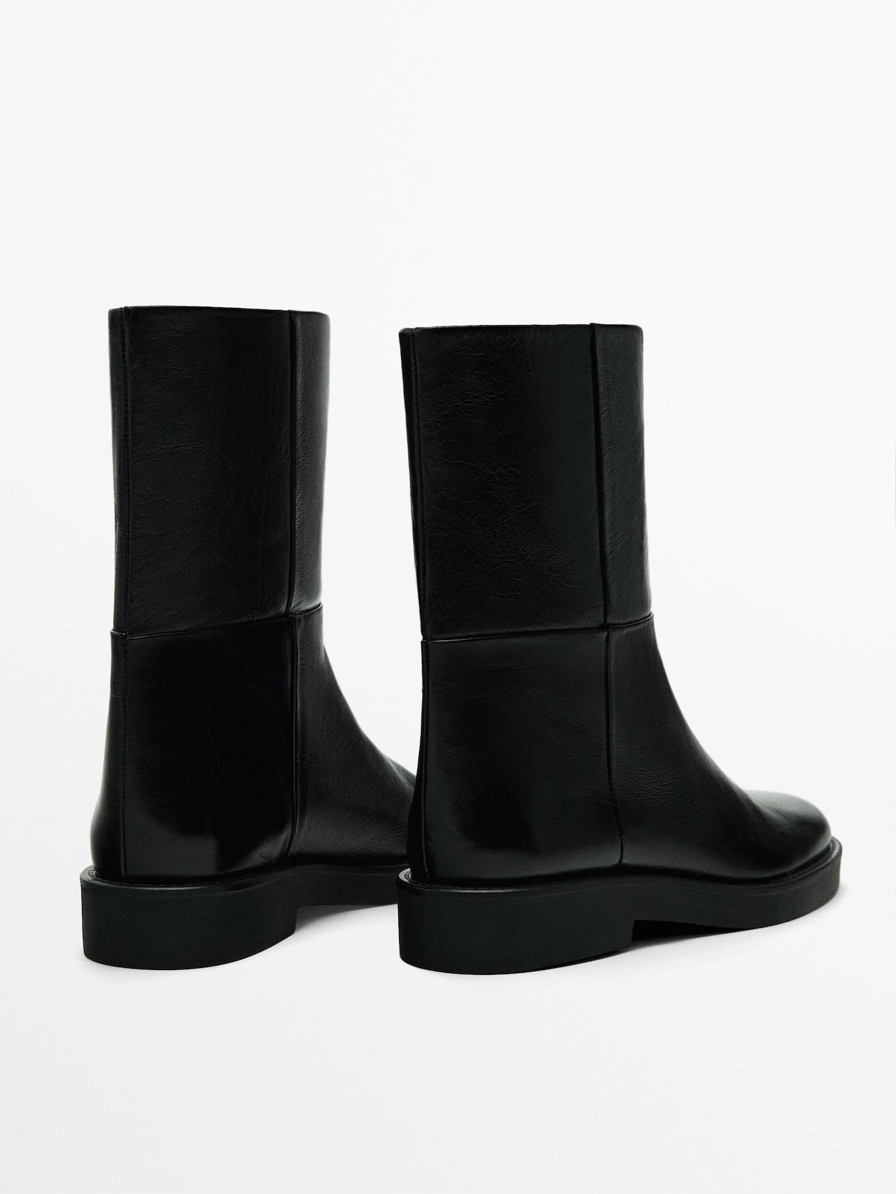 MASSIMO DUTTI BOTTINES EN CUIR DE VACHETTE