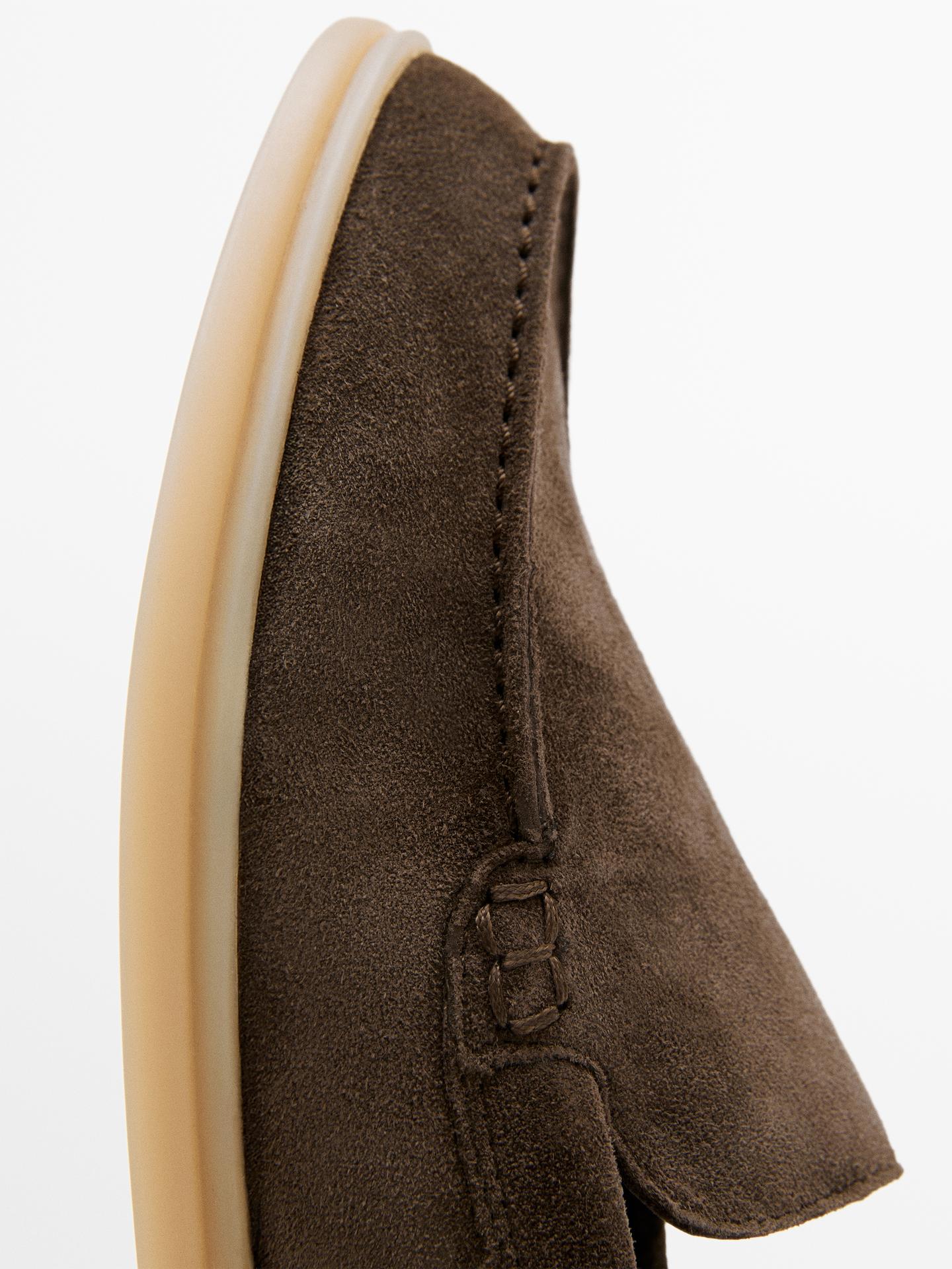 MOCASSINS CROÛTE DE CUIR FEMMES