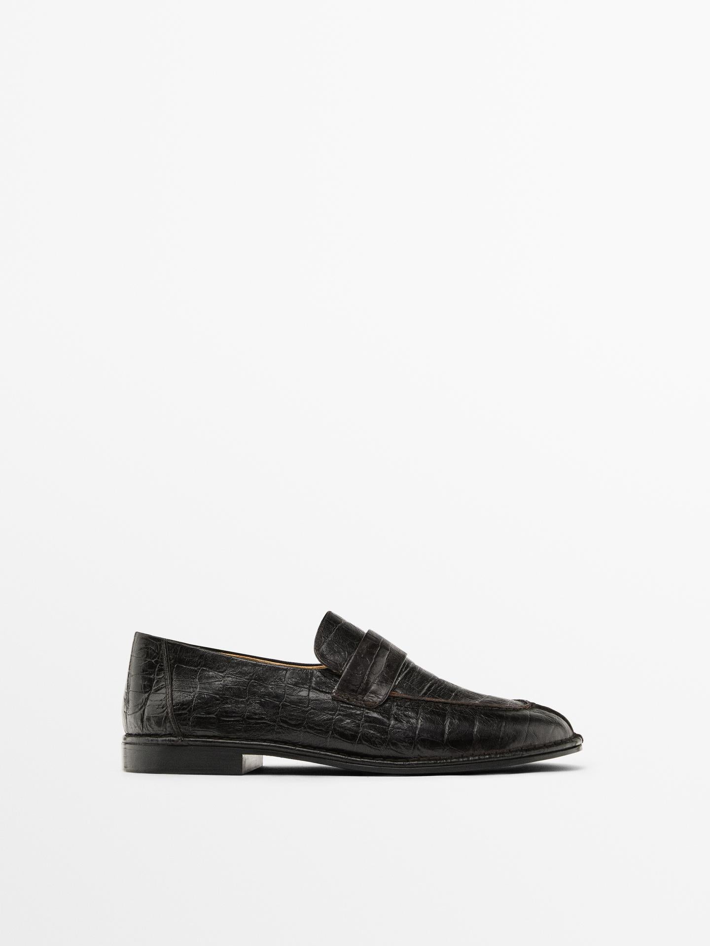 MOCASSINS EFFET CROCO