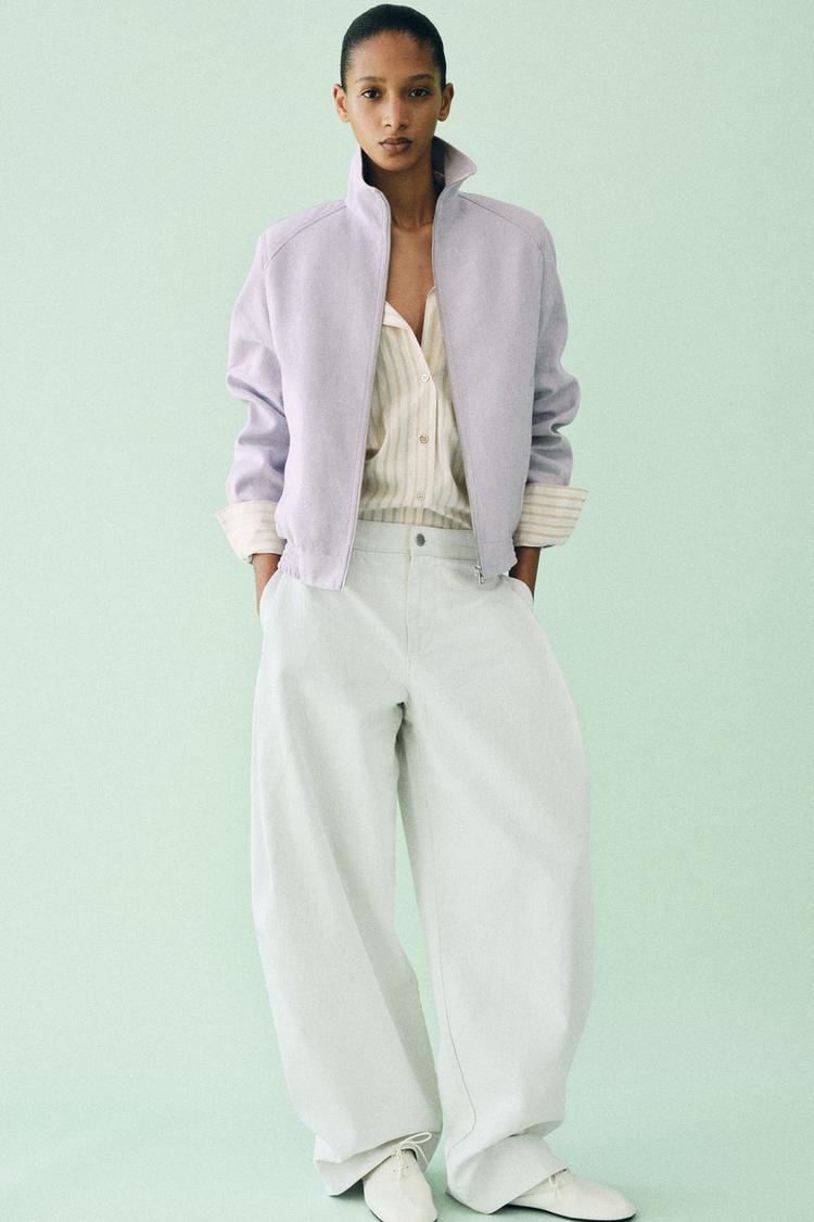 BLOUSON BOMBER AVEC LIN ZW COLLECTION