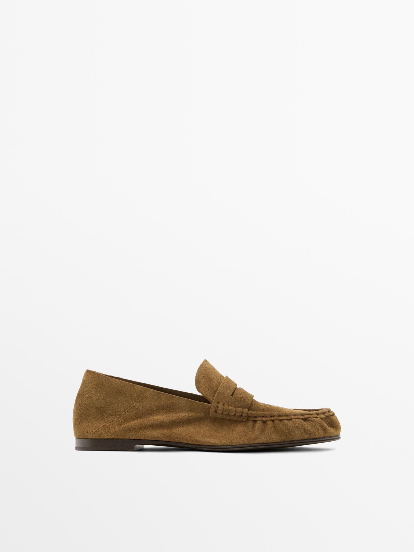 MOCASSINS EN CROÛTE DE CUIR SOUPLE