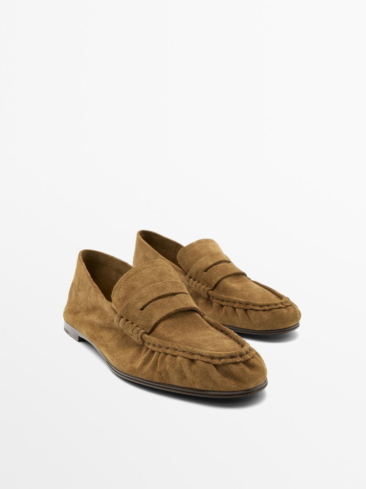 MOCASSINS EN CROÛTE DE CUIR SOUPLE