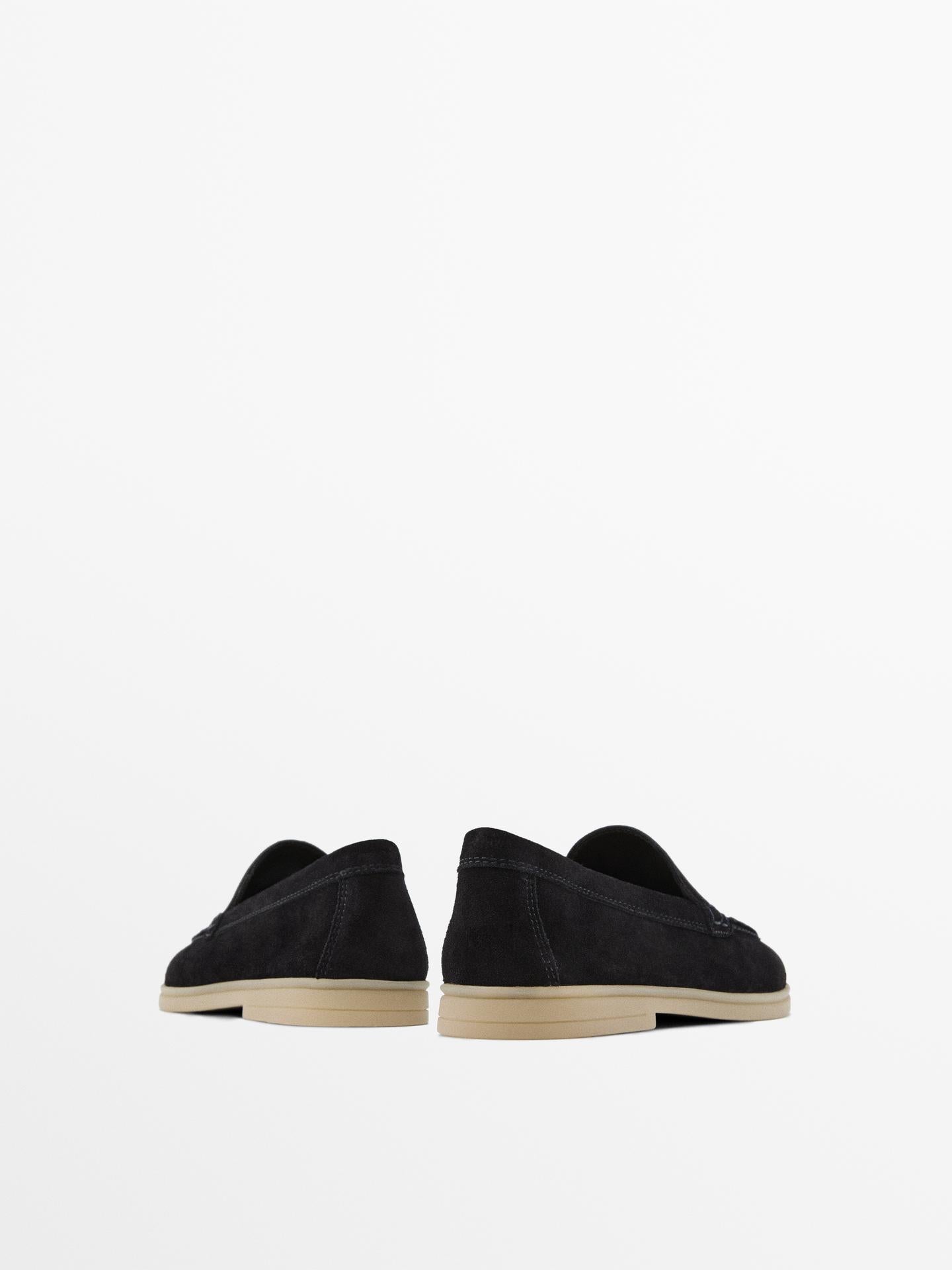 MOCASSINS CROÛTE DE CUIR FEMMES AVEC BOITE
