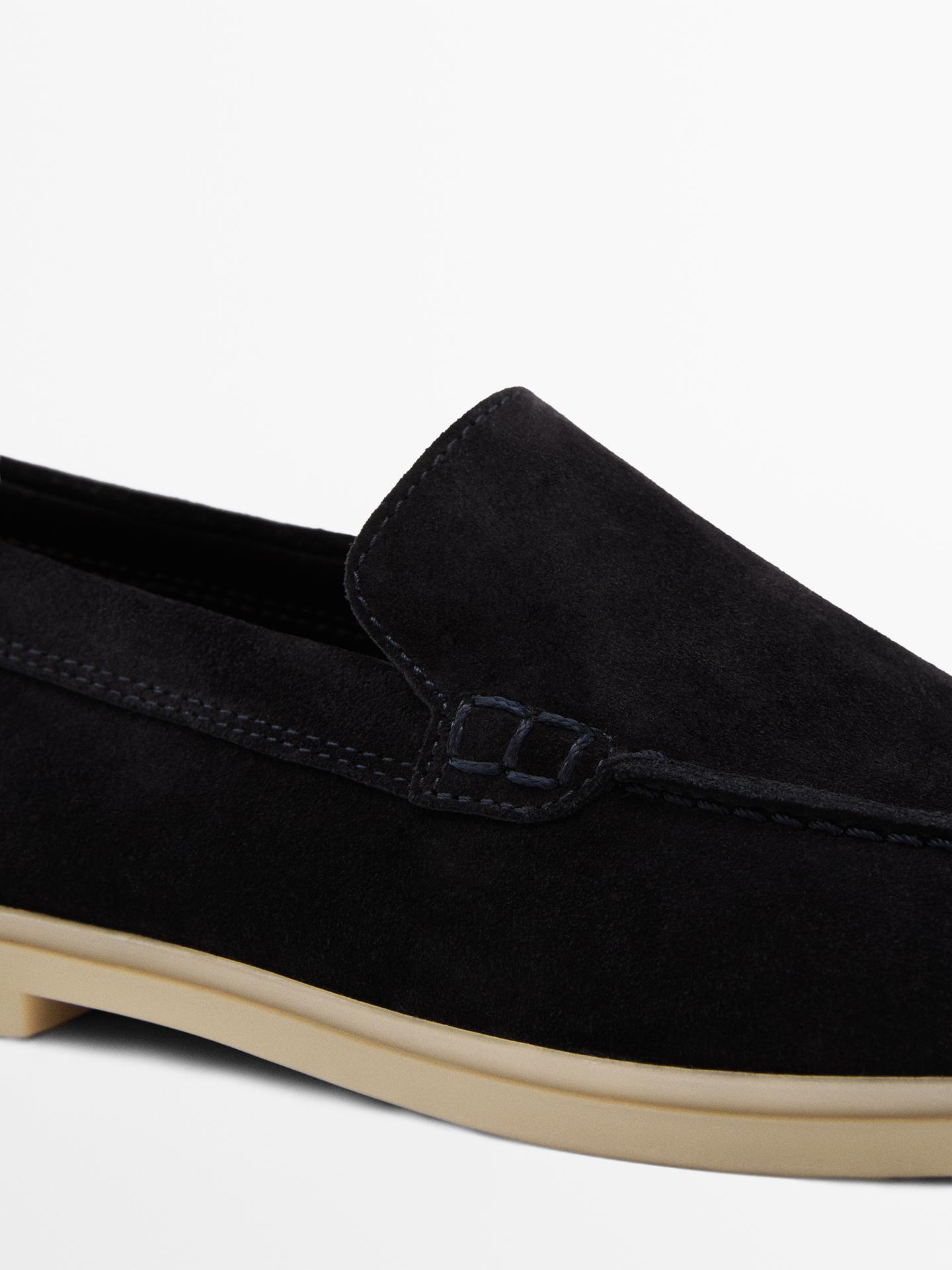 MOCASSINS CROÛTE DE CUIR FEMMES AVEC BOITE
