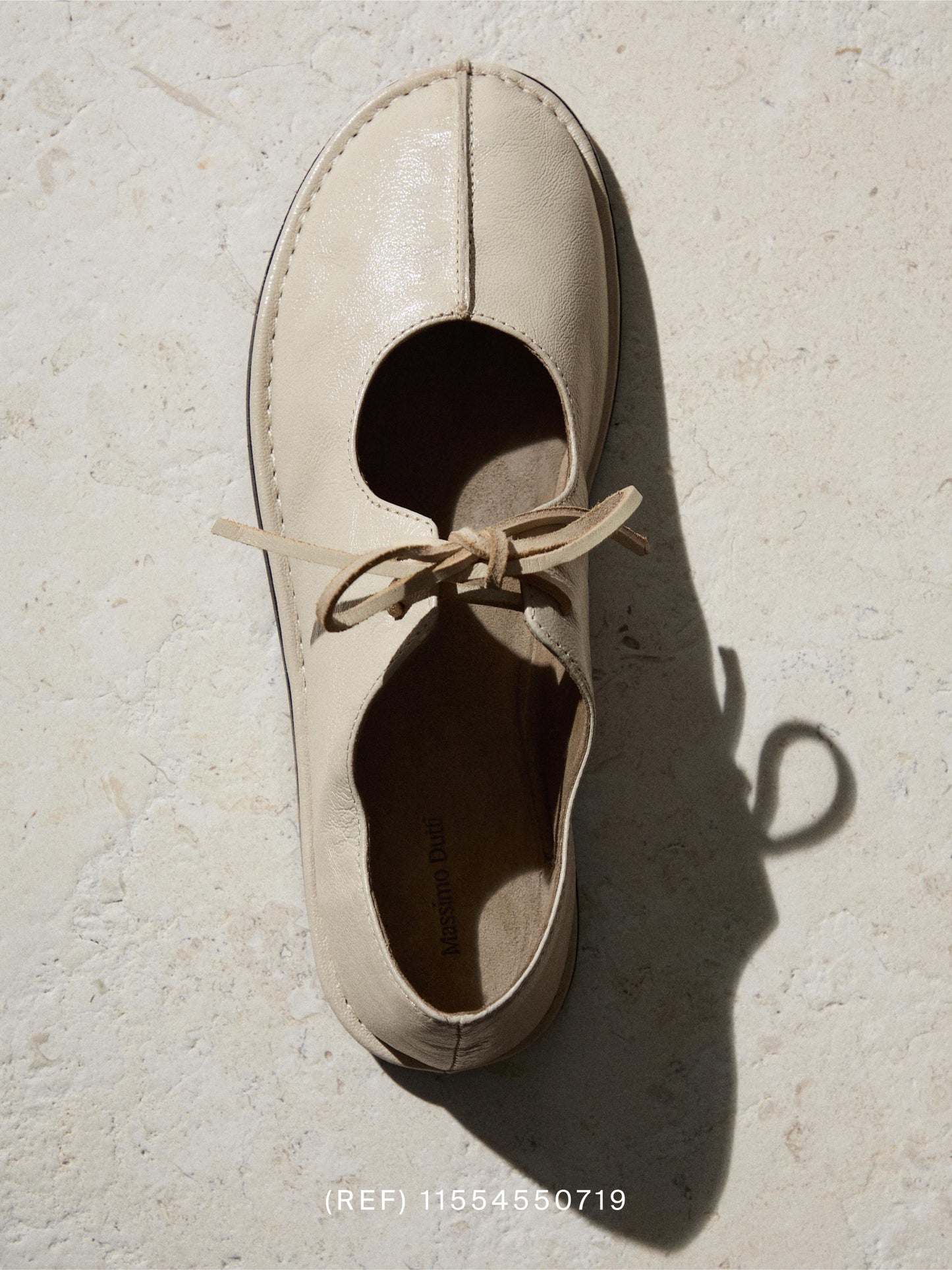 CHAUSSURES PLATES AVEC NŒUD CUIR FROISSÉ