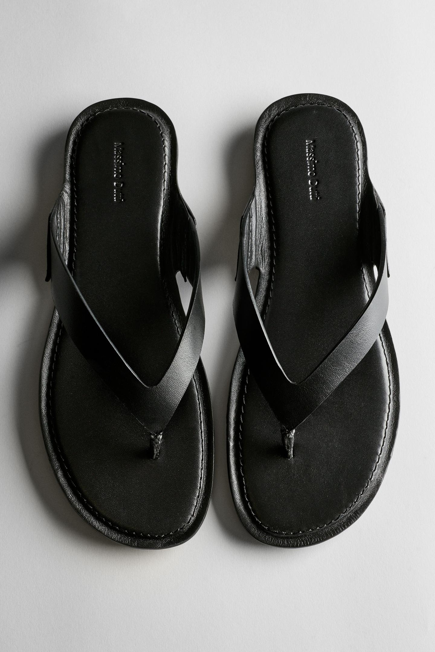 SANDALE PLATE CUIR