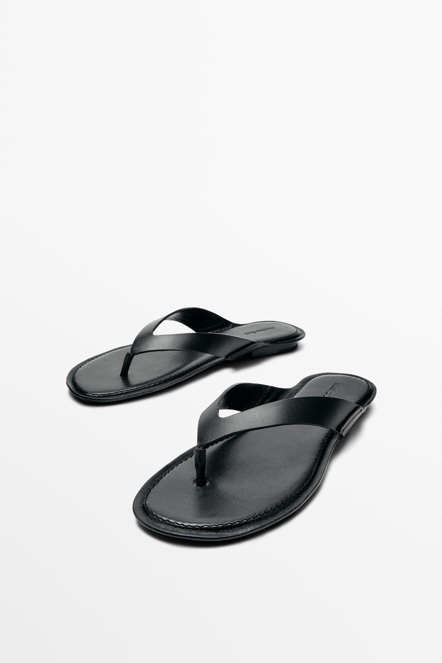 SANDALE PLATE CUIR