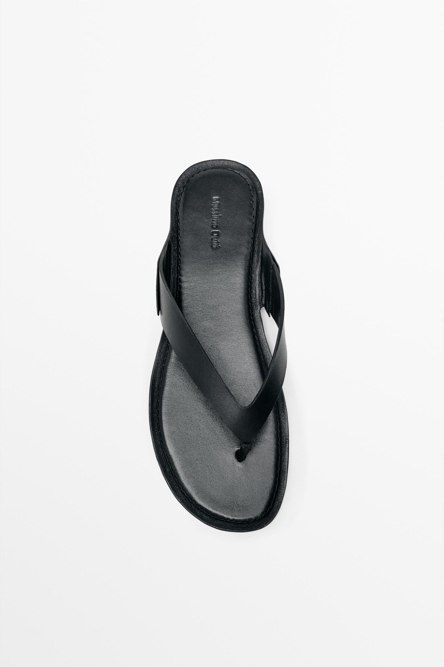 SANDALE PLATE CUIR