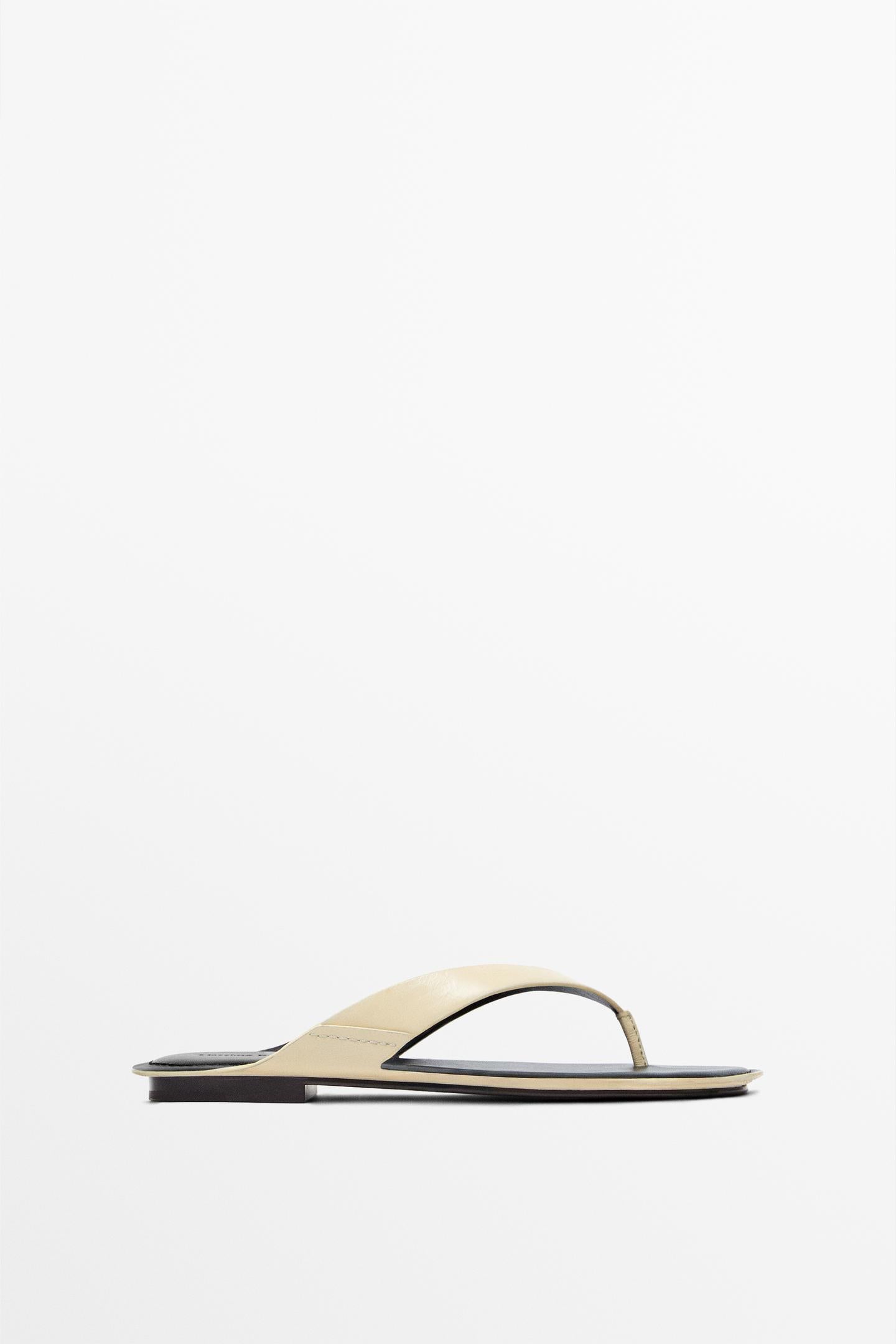 SANDALE PLATE CUIR