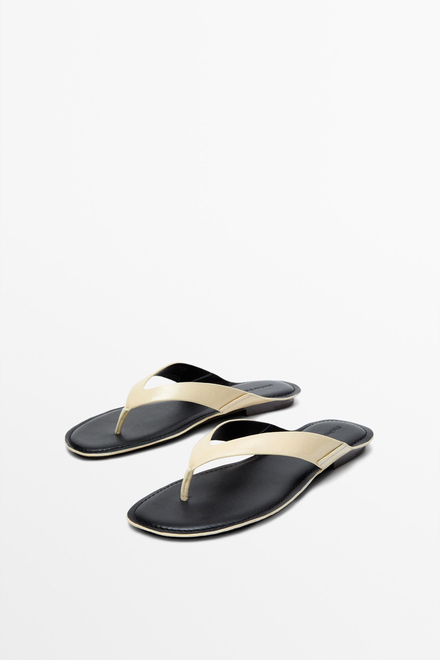 SANDALE PLATE CUIR