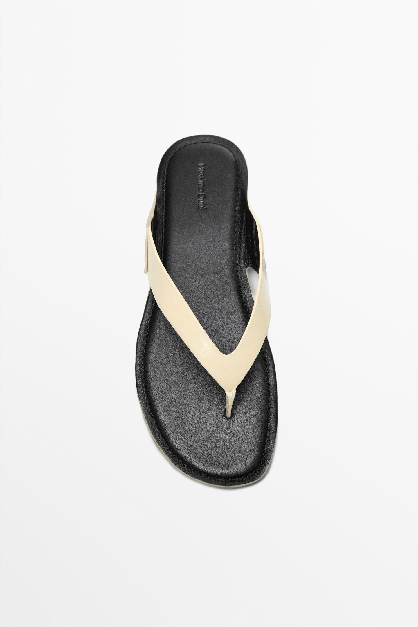 SANDALE PLATE CUIR