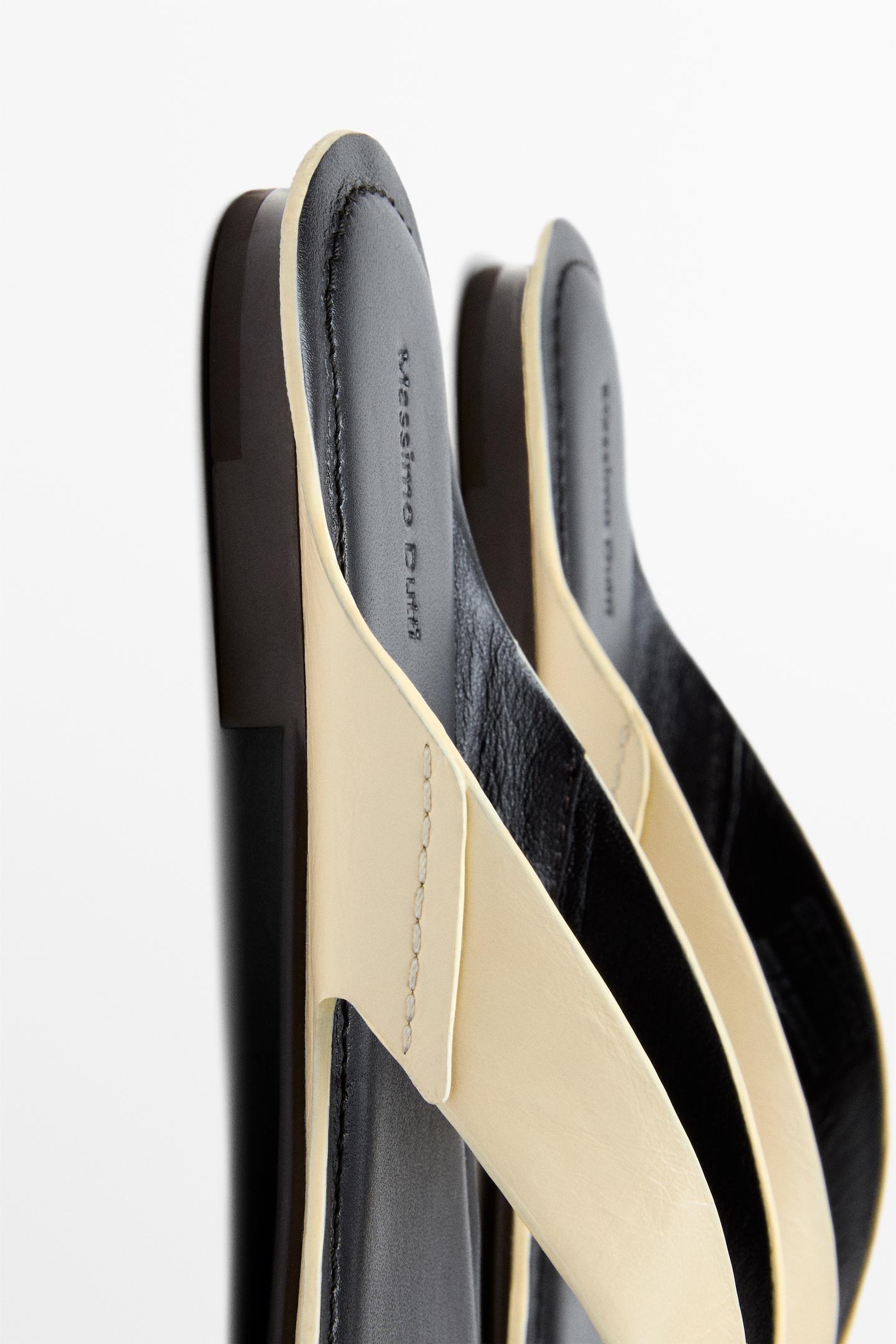 SANDALE PLATE CUIR