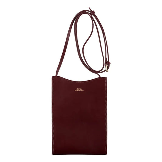A.P.C. POCHETTE TOUR DE COU EN CUIR LISSE JAMIE