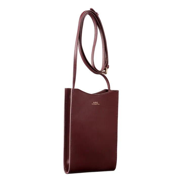 A.P.C. POCHETTE TOUR DE COU EN CUIR LISSE JAMIE