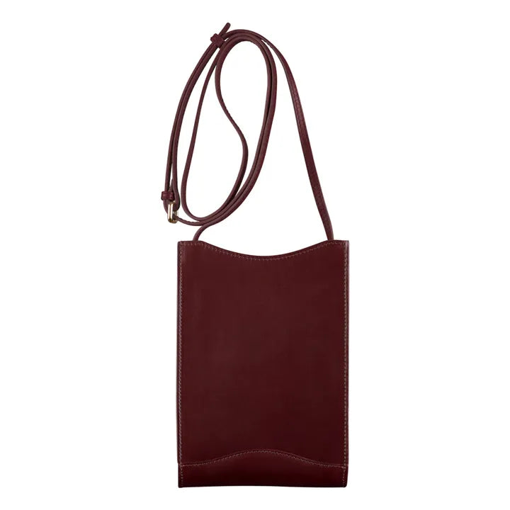 A.P.C. POCHETTE TOUR DE COU EN CUIR LISSE JAMIE