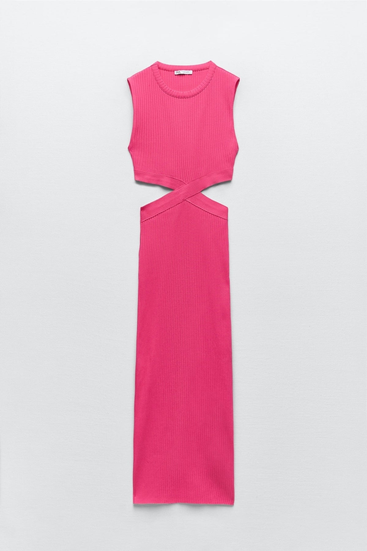 CUT OUT FITTED RIB DRESS