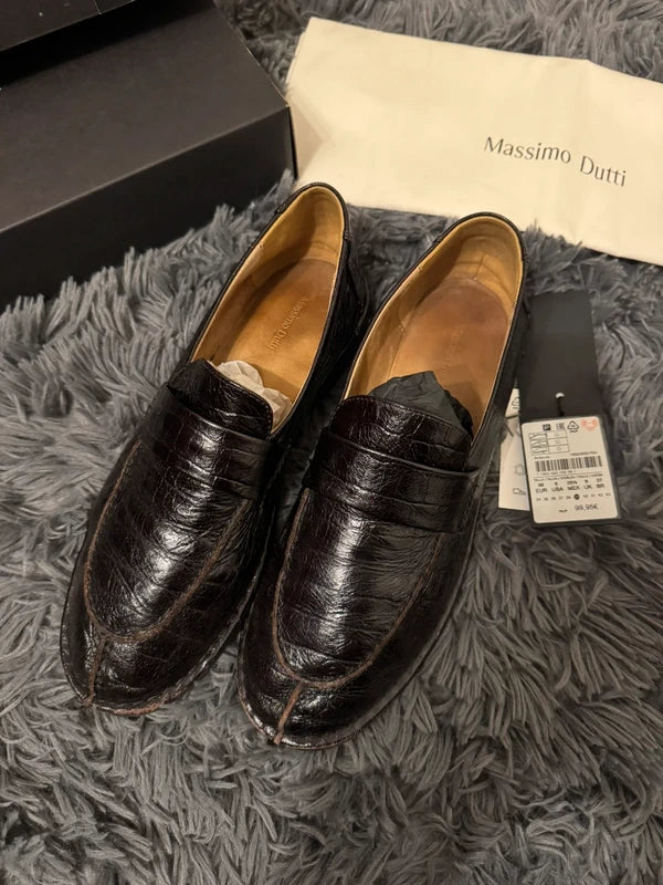 MOCASSINS EFFET CROCO