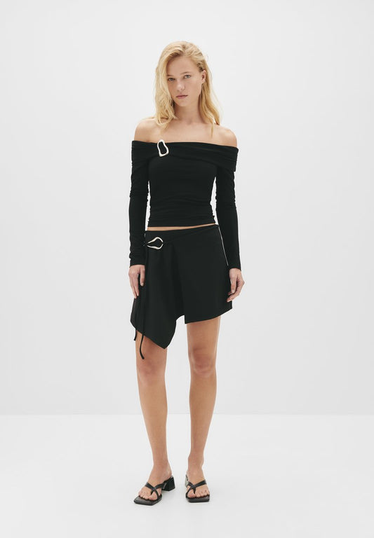 T-SHIRT Ã MANCHES LONGUES BARDOT WITH BUCKLE.
