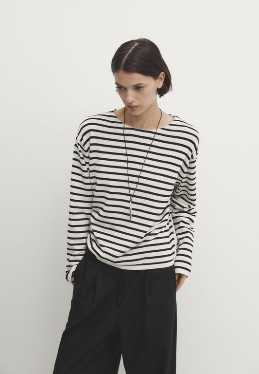 PULLOVER STRIPED CREW NECK MASSIMO DUTTI