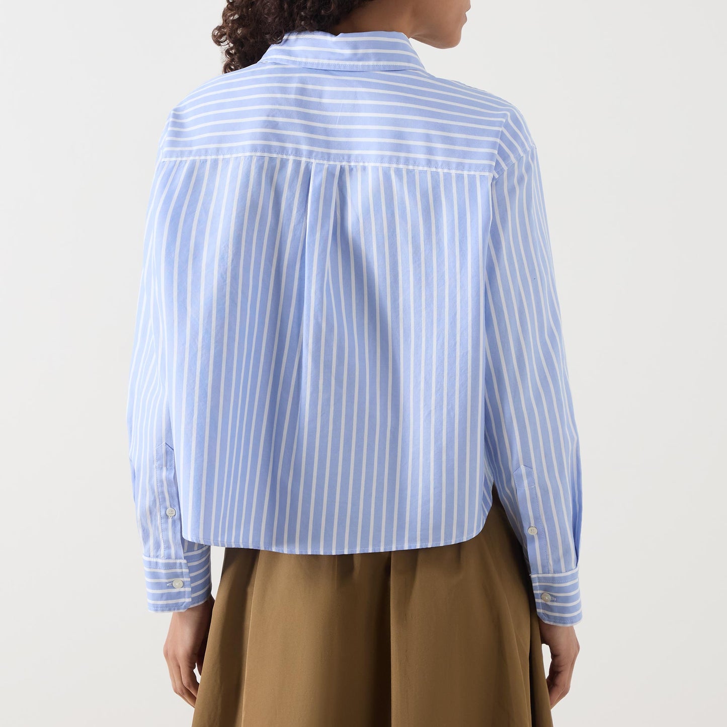 CHEMISE EN COTON OXFORD À RAYURES - AZURE