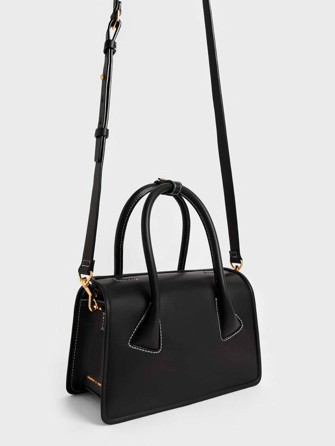 CHARLES & KHEITH Sac Daylla Double Handle Bag - Black