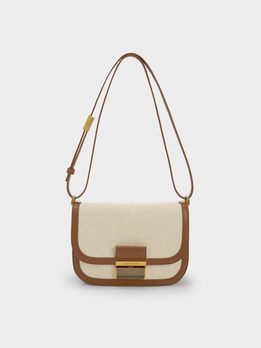CHARLES & KEITH SAC BANDOULIÈRE EN TOILE CHARLOT